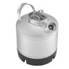 Cleaning Keg, 1.75 Gallon/6.5L Keg Line Cleaning Kit with D Coupler Connection & Rubber Base, Beer Lines Cleaner Used for Beer Line Cleaning