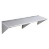 18" x 72" Stainless Steel Shelf, Wall Mounted Floating Shelving with Brackets, 500 lbs Load Capacity Commercial Shelves