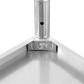 Stainless Steel Food Prep Table, 14 x 48 x 34 Inch Commercial Kitchen Worktable, with 2 Adjustable Undershelf