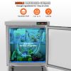28-inch Stainless Steel Undercounter Refrigerator, 7.4 Cubic Feet, with Fan-Assisted Cooling and Lockable Single Door