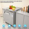 28-inch Stainless Steel Undercounter Refrigerator, 7.4 Cubic Feet, with Fan-Assisted Cooling and Lockable Single Door