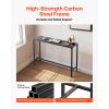 Outdoor Bar Table, 55 x 15 in Patio Bar Table, Waterproof Top & Sturdy Metal Frame, Rectangle Counter Height Dining Tables