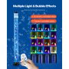 Sensory Bubble Tube Lamp, 4 ft Bubble Fish Tube, Sensory Aquarium Lamp with 10 Floating Fish & 16 Color Effects, Remote Control