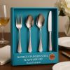 16-Piece Luxury Premium Silverware Dinnerware Tableware Set for Home - Stainless Steel Flatware Service for 4 with Forks, Knives, Spoons