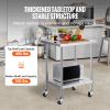 24 x 30 x 40 Inch Stainless Steel Work Table, Commercial Food Prep Worktable with Casters, Heavy Duty Prep Worktable