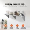 18" x 72" Stainless Steel Shelf, Wall Mounted Floating Shelving with Brackets, 500 lbs Load Capacity Commercial Shelves