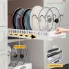 Pull-out pots and pans lid plate draining rack, cabinet built-in draining rack